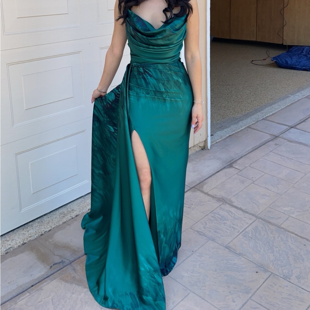Emerald green maxi dress
